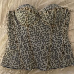 Denim top bustier